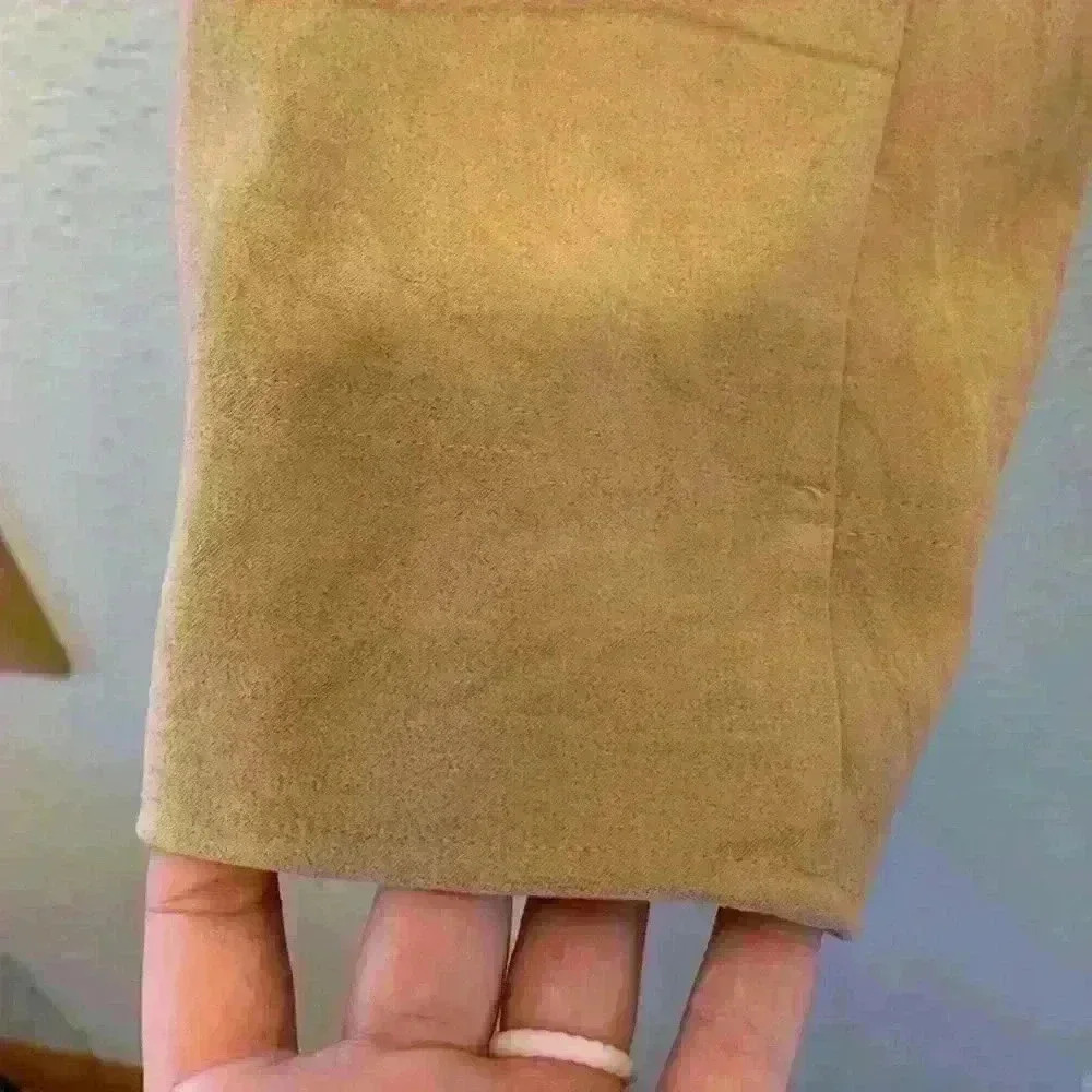 Requirements tan faux suede jacket sz XL lightweight fall winter grandmacore - Picture 5 of 7